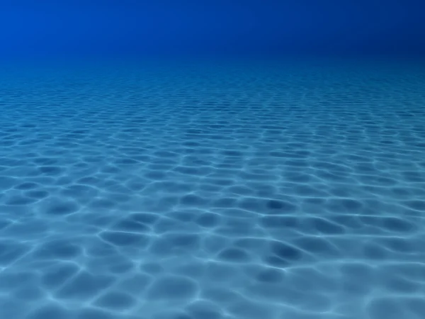 Sous l'eau, surface de la mer avec rayon de soleil qui brille à travers — Photo