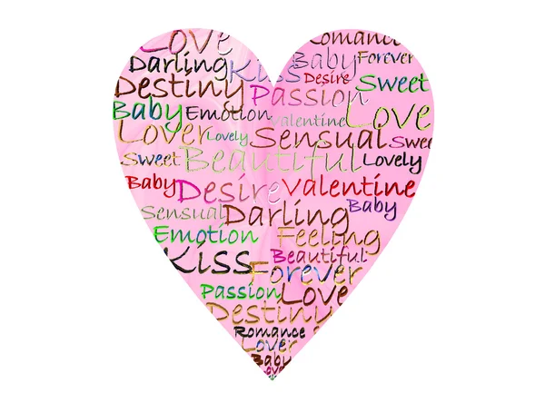 Heart made of words — Stock Photo, Image