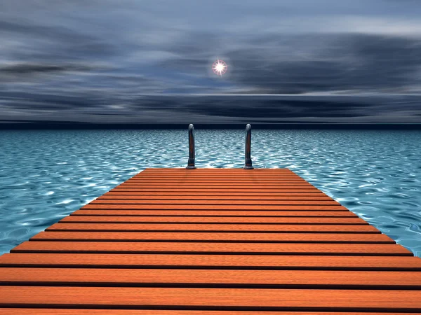 Ponte para o mar — Fotografia de Stock