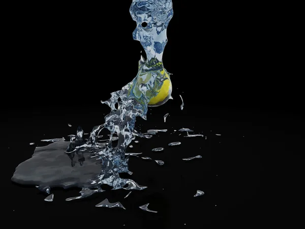 Splashing lemon — Stock Photo, Image