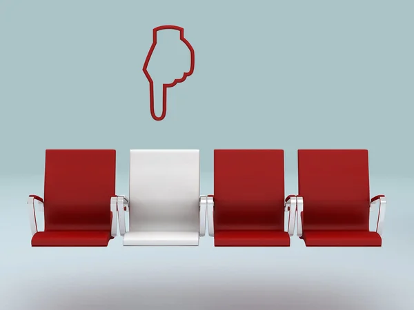 Il tuo concetto di sedile speciale, reso in 3d — Foto Stock