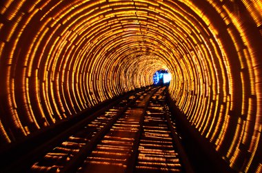 Luminescent tunnel. clipart