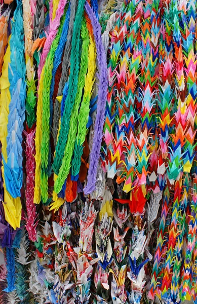 stock image Japanese origami cranes.