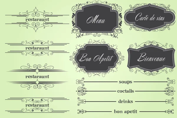 Bon СУТАТР меню ресторану — стоковий вектор