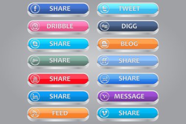 Share me Social Media Icons clipart