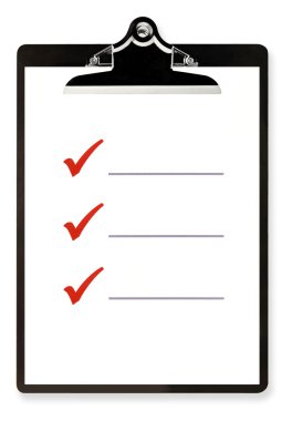 Checklist on Clipboard clipart
