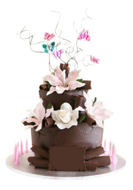 Fancy Chocolate Celebration Cake clipart