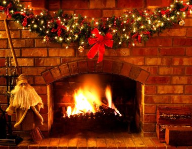 Christmas Fireplace clipart