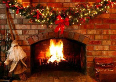 Christmas Fireplace clipart