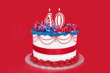 40th Cake clipart