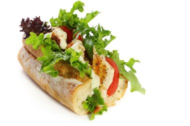 Chicken and Salad Baguette clipart