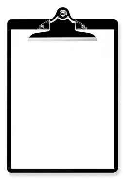 Blank Paper on Clipboard