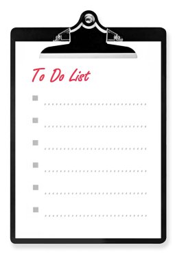 To Do List on Clipboard clipart