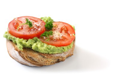 Avocado and Tomato on Rye Toast clipart