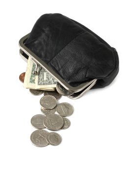 Purse with Money clipart