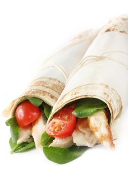 Chicken Wrap Sandwiches clipart