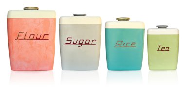 Retro Kitchen Canisters clipart