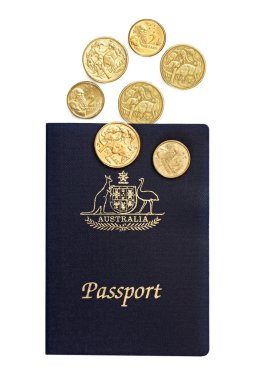 Avustralya pasaportu ve madeni paralar