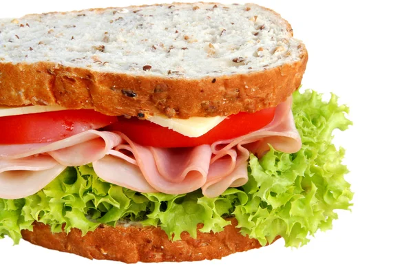 햄과 샐러드 샌드위치 — 스톡 사진
