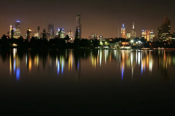 Melbourne v noci — Stock fotografie