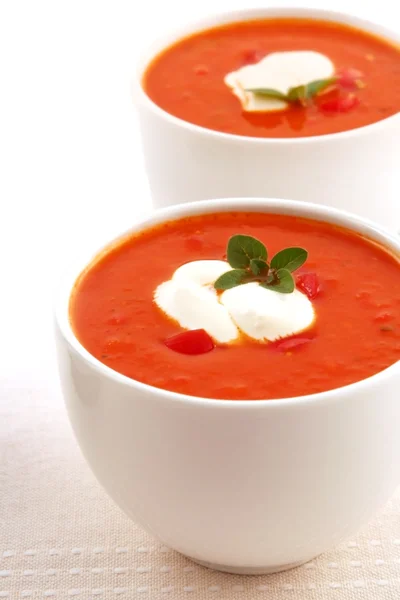 Sopa de tomate torrado — Fotografia de Stock