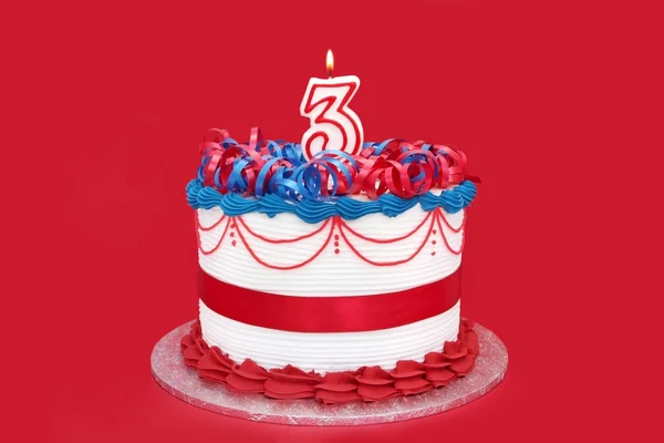Numero 3 Torta — Foto Stock
