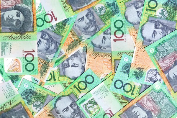 Australiska hundra dollar anteckningar — Stockfoto