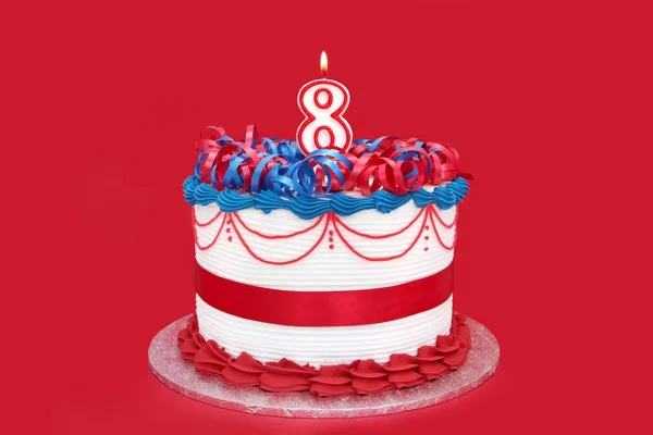 Kuchen Nummer acht — Stockfoto