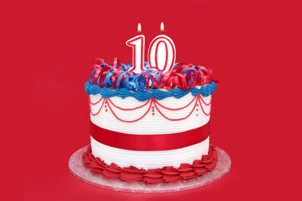 Kuchen Nummer zehn — Stockfoto