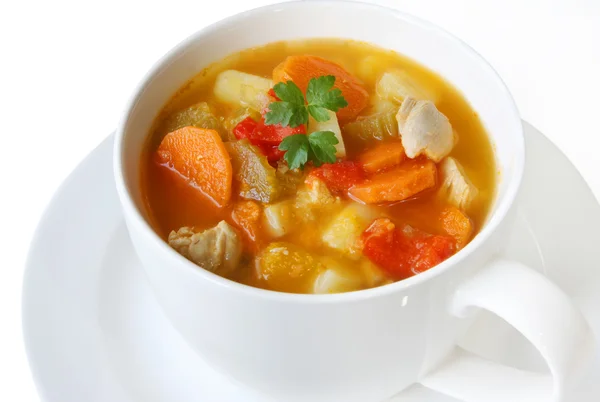 鶏と野菜のスープ — ストック写真