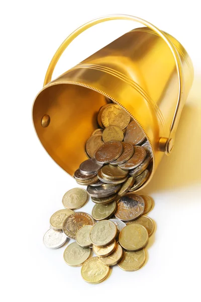 Bucket of Money — Stock Photo, Image