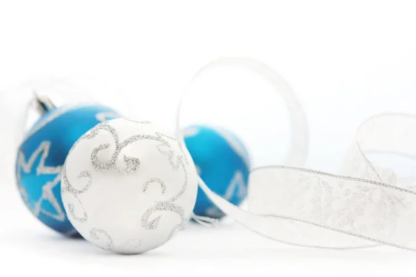 Azul y bolas de plata — Foto de Stock