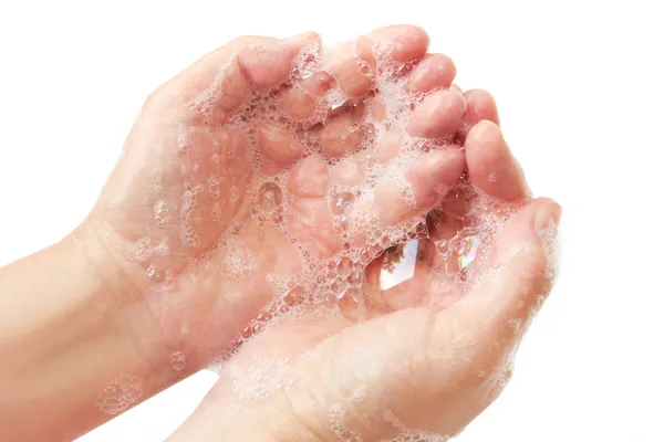 Мийте руки — стокове фото
