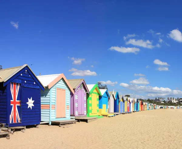 Brighton beach zwemmen dozen — Stockfoto