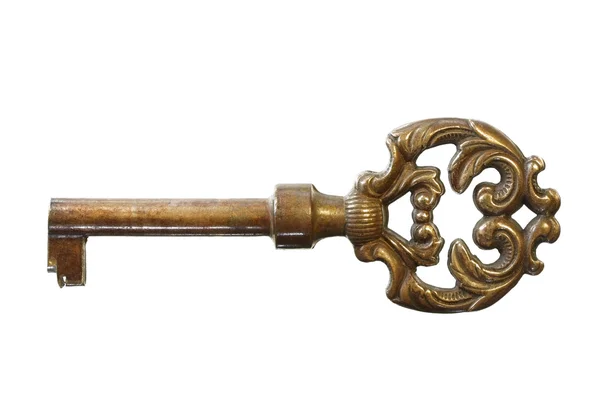 Vintage brass sleutel — Stockfoto