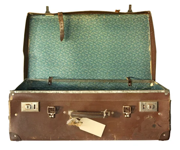 Vintage táska, nyitott — Stock Fotó
