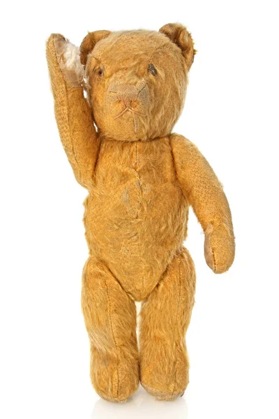 Vintage teddy beer staande — Stockfoto