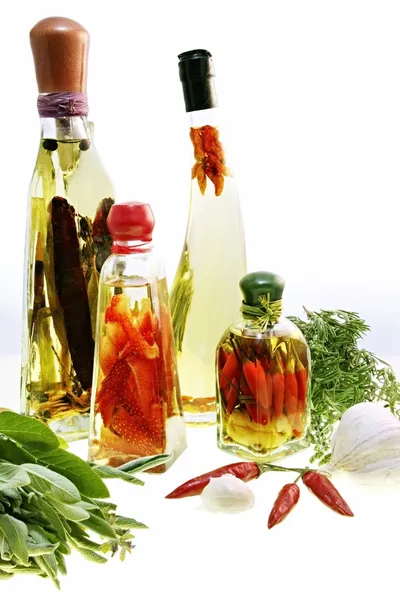 Infused Oils and Preserves — Stock Photo, Image