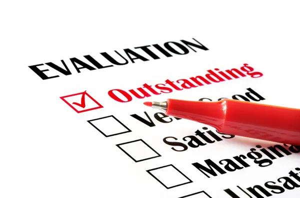 "Outstanding" Evaluation — Stock Photo, Image