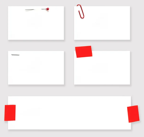 Etiquetas brancas em branco com caminho — Fotografia de Stock