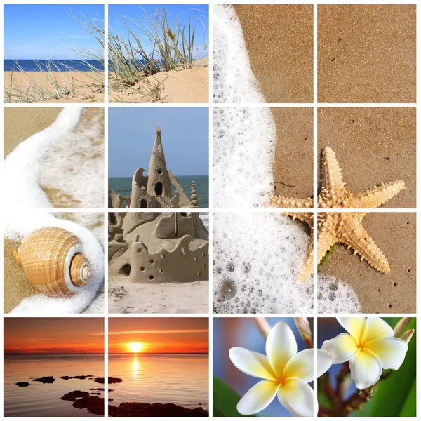 Colagem de praia verão — Fotografia de Stock
