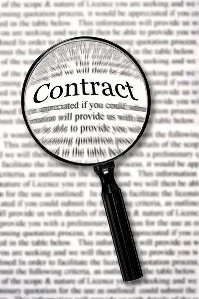 Kolla kontraktet — Stockfoto