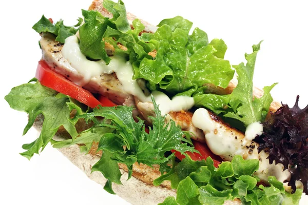 Chicken and Salad Baguette — Stock Photo, Image