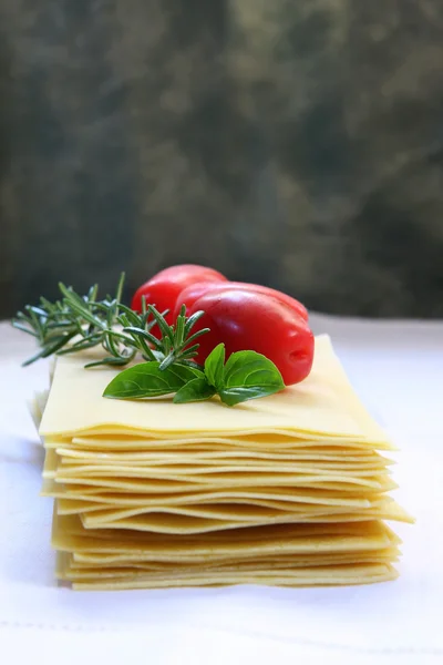 Zutaten für Lasagne — Stockfoto
