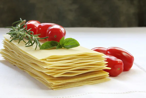 Lasagne ingrediënten — Stockfoto