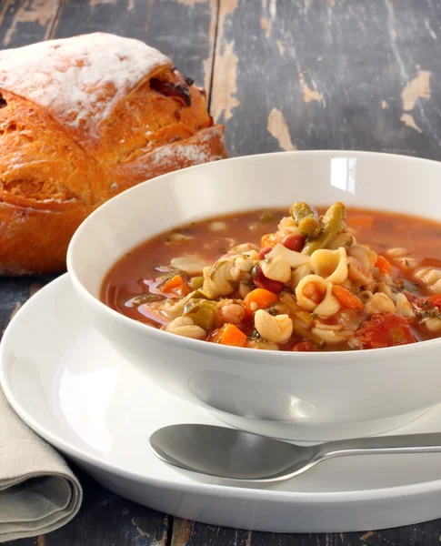 Zupa minestrone — Zdjęcie stockowe
