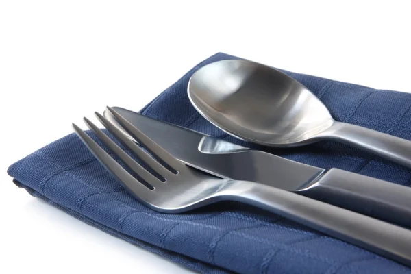 Cutlery on Napkin — Stock Photo, Image