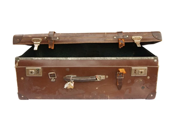 Vintage kuffert (med sti ) - Stock-foto