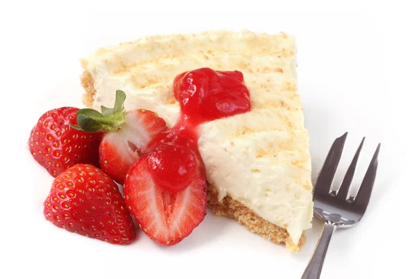 Cheesecake with Strawberries — Stock Photo, Image
