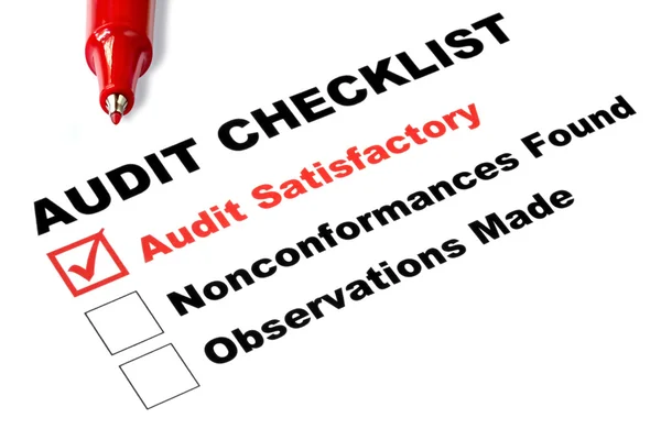 Elenco di controllo audit — Foto Stock